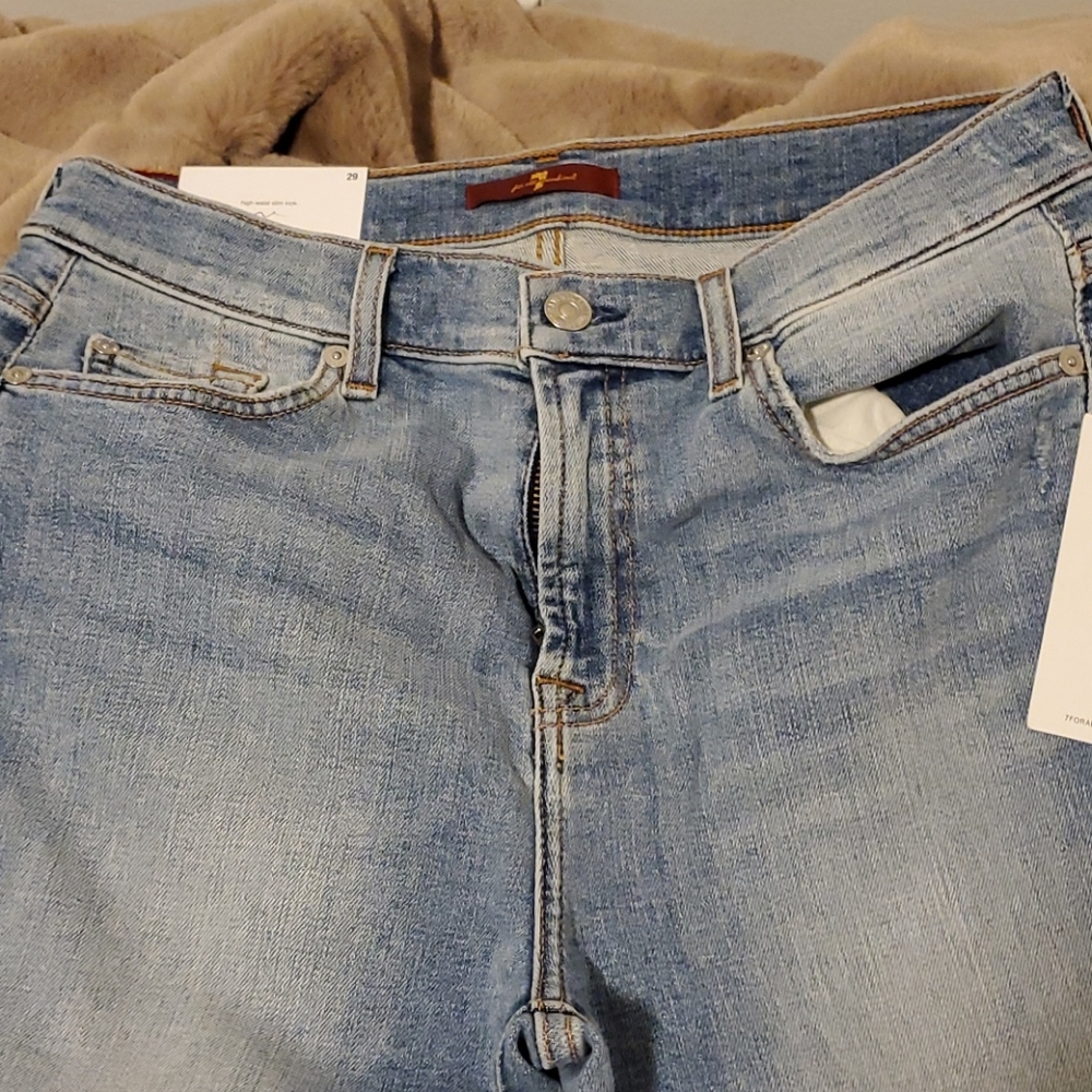7 for all mankind High Waist Slim Kick Jeans